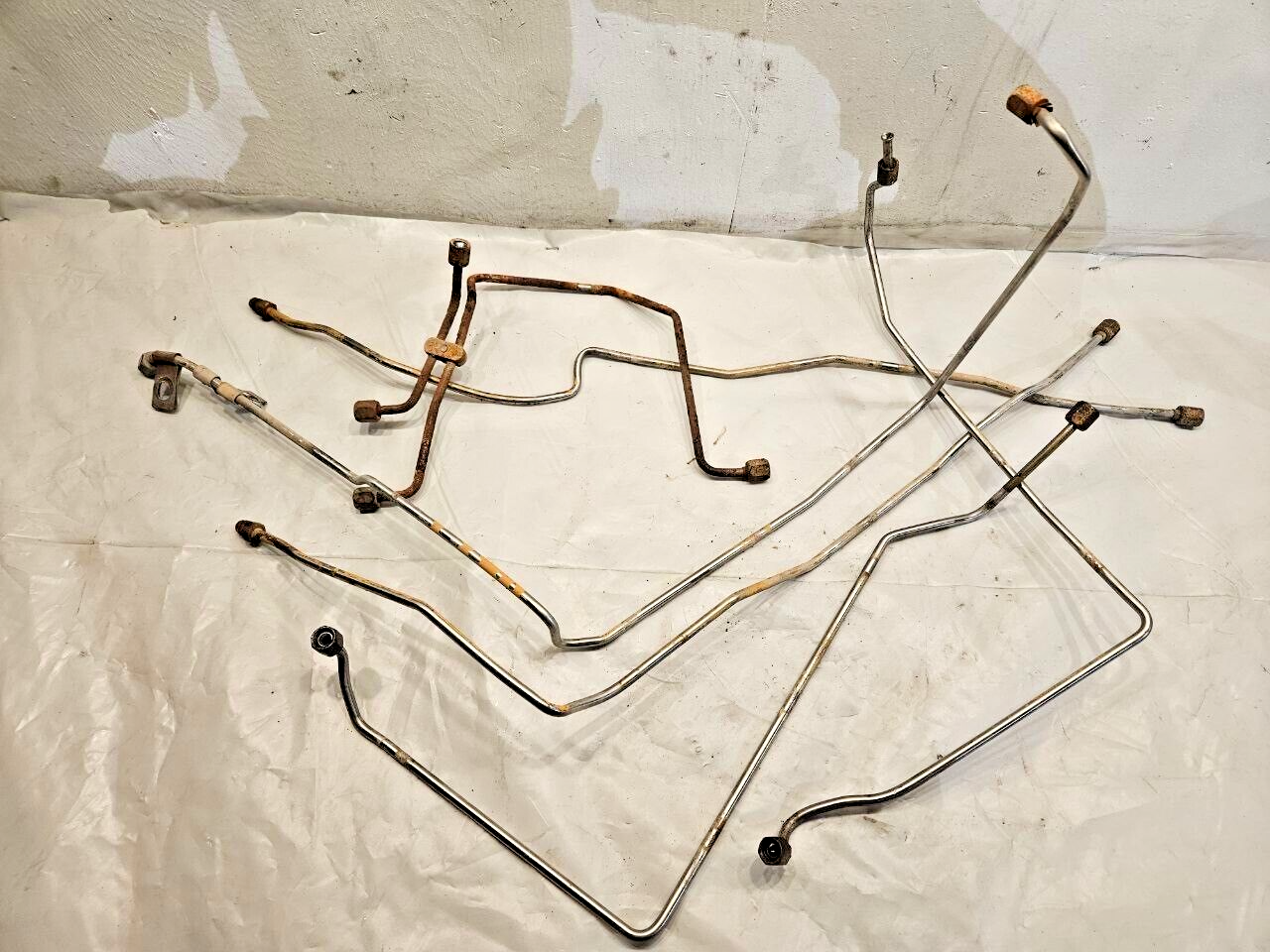 Set of 7 CAT C15 Acert Caterpillar Diesel Engine Fuel Lines OEM