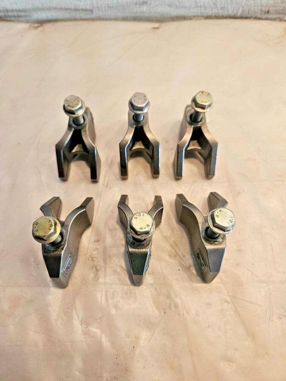 2015 Set of 6 Paccar MX13 Diesel engine injectors hold down clamps 1791123 OEM