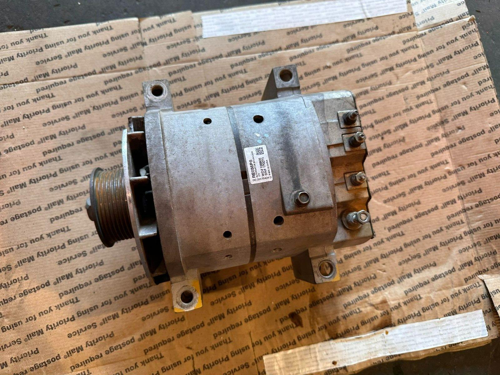 CAT C13 Alternator 12V 170AMP Brushless 180151 used – tested, works good RE035PS