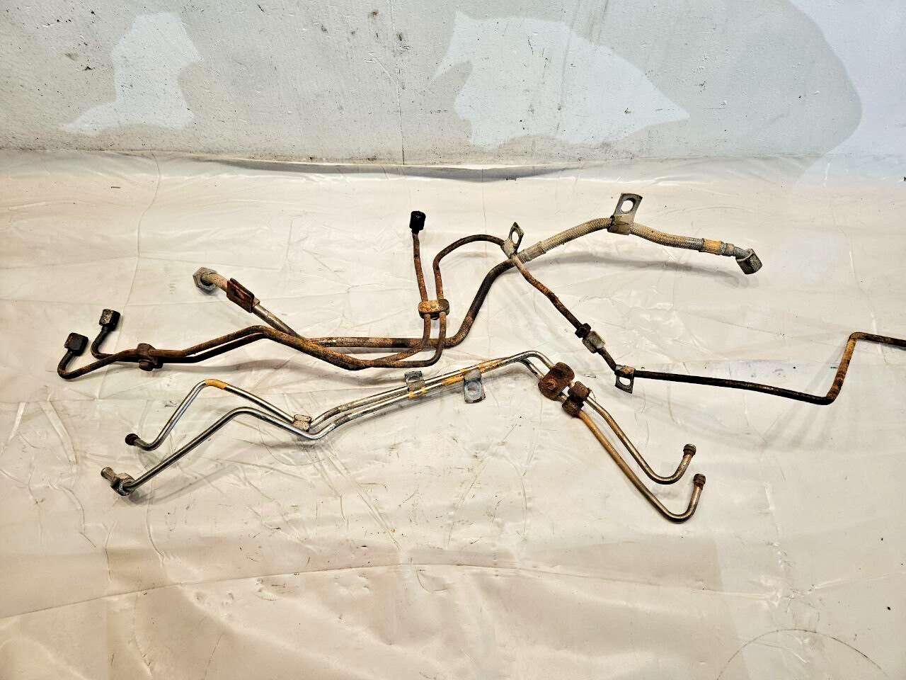Set of 5 CAT C15 Acert Caterpillar Diesel Engine Fuel Lines OEM
