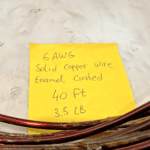 6 gauge ENAMEL COATED SOLID COPPER WIRE 6 AWG 4.1mm 40 FEET ROLL - 60$ Picture 1 of 7 Picture 2 of 7 Picture 3 of 7 Picture 4 of 7 Picture 5 of 7 Picture 6 of 7 Picture 7 of 7 Picture 1 of 7 Picture 2 of 7 Picture 3 of 7