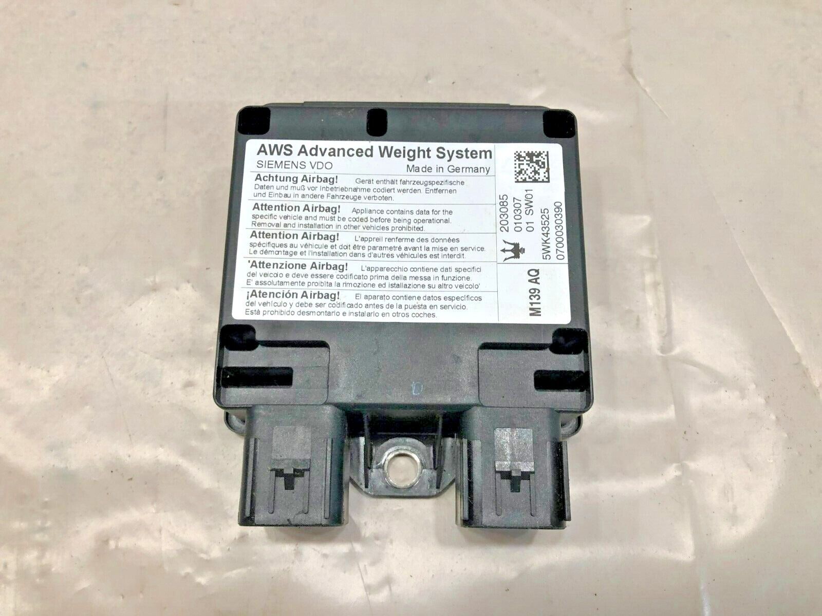 2007 Maserati Quattroporte M139 AWS Advance Weight System Module 203085 OEM