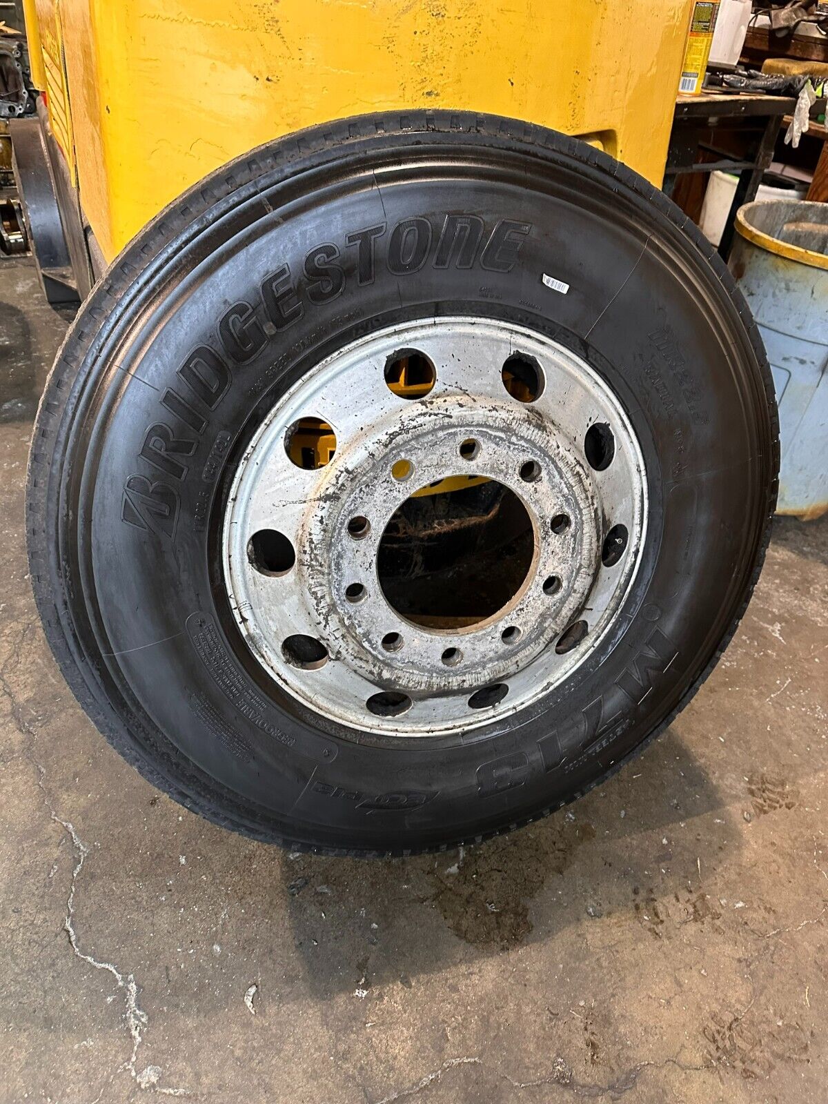 Bridgestone M713 Ecopia Commercial Tire and Rim 11/R22.5 54921