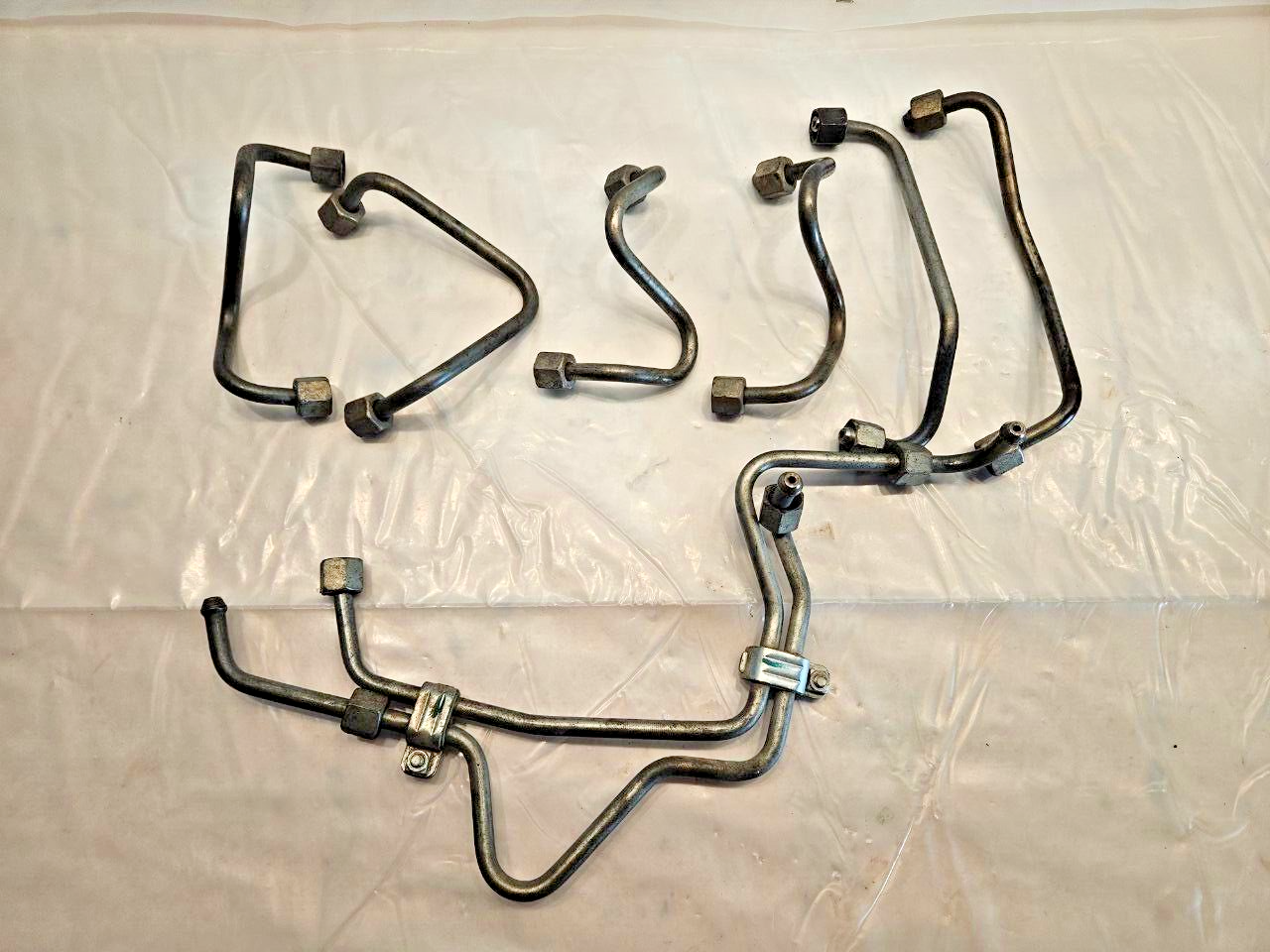 Set of 6 2013 International Maxxforce 13 Diesel Engine Fuel Lines OEM