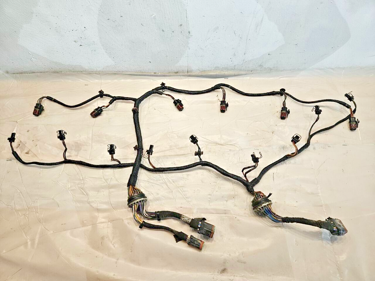Set CAT C15 ACERT Caterpillar Diesel Rocker Injector Wiring Harness 2868232 OEM